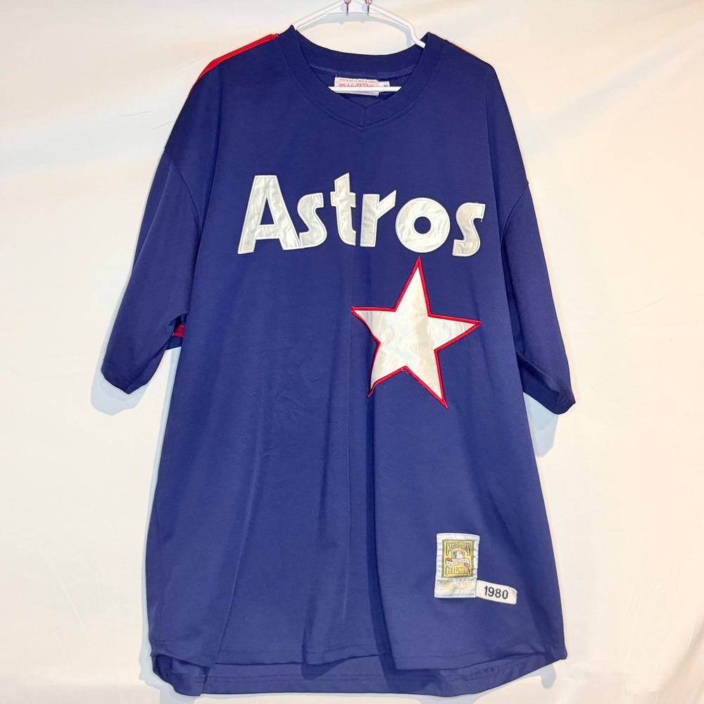 Mitchell & Ness Houston Astros 1980 Nolan Ryan 34 Jersey Blue Mens 60 4XL